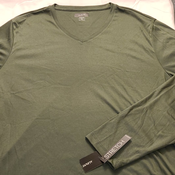 Alfani stretch long-sleeve V-neck tee - Picture 2 of 16